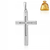 Biżuteria dla dzieci - Srebrny Krzyżyk Zawieszka Krzyż Katolicki Srebro Pr. 925 Na Prezent - miniaturka - grafika 1