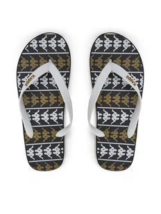 Kappa Japonki 371D2UW White - Black - Green Military Kolorowy - Klapki i japonki męskie - miniaturka - grafika 1