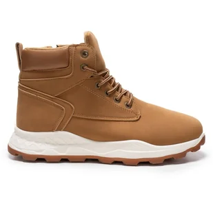 Buty Trzewiki Wysokie Wygodne Cieple Zimowe Jesienne Stylowe Modne Sznurowane Zapinane Na Suwak Trapery Damskie Męskie Ocieplane Teruel Nubukowe Cam.. - Botki męskie - miniaturka - grafika 1