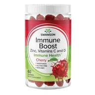Przeziębienie i grypa - Swanson Immune Boost  smak wiśniowy 60 gumisiów - miniaturka - grafika 1