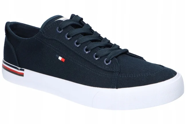 AMERICAN CLUB LH113 ORYGINALNE TENISÓWKI MODNE TRAMPKI MĘSKIE GRANATOWE 41 buty tekstylne niskie sznurowane