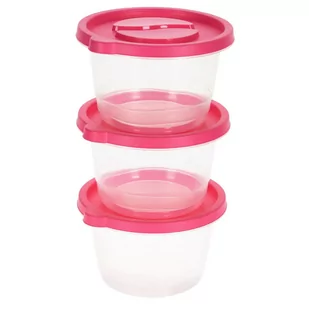 Zestaw 3x POJEMNIKI NA ŻYWNOŚĆ pudełka plastikowe 1,23L - Pojemniki kuchenne - miniaturka - grafika 1