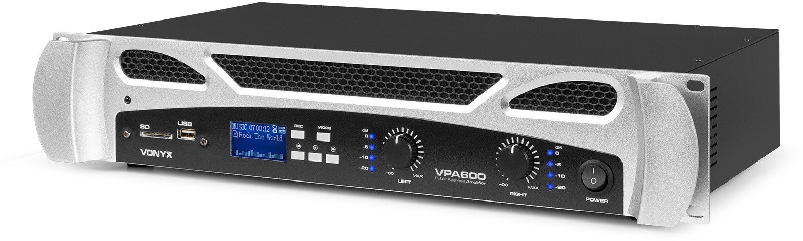 Vonyx Wzmacniacz 2x 300W MP3 BT VPA600 PA one size