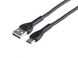 Kabel MYWAY do ładowania i synchronizacji, w oplocie z mikrofibry, podświetlenie LED, 200 cm, USB USB-C - Ładowarki samochodowe - miniaturka - grafika 1