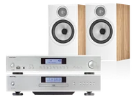Zestawy stereo - Rotel A14 MKII (srebrny) + CD14 MKII (srebrny) + 606 S3 (dąb) - miniaturka - grafika 1