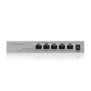 Zyxel XMG-105 Nie zarządzany 2.5G Ethernet (100/1000/2500) Szary - Pozostałe akcesoria sieciowe - miniaturka - grafika 1