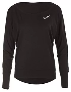 WINSHAPE Winshape MCS002 damska bluza z długim rękawem modalowym, styl taneczny, fitness, czas wolny, sport, joga, trening, czarny, XL MCS002-SCHWARZ-XL - Bluzy damskie - miniaturka - grafika 1