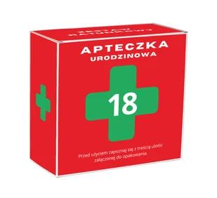 Pudełko Prezentowe na 18 Urodziny dla Dziewczyny Chłopaka APTECZKA - Zestawy upominkowe - miniaturka - grafika 1