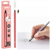 Ołówki - Ołówek wieczny APLI Infinite, HB, pudełko kart. z zawieszką, różowy - miniaturka - grafika 1