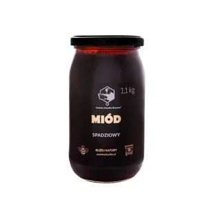 Miód spadziowy 1,1 kg Pasieka Dziadka Brunona - Miód - miniaturka - grafika 1