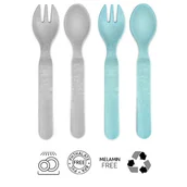 Sztućce dla dzieci - Sztućce dzieci eco zaokrąglone BPA free 2kpl REER - miniaturka - grafika 1