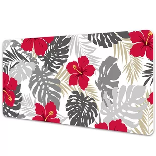 Mata ochronna na biurko Egzotyczny hibiskurs 90x45 cm - Podkładki na biurko - miniaturka - grafika 1