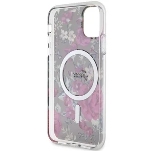 Guess GUHMN61HCFWSA iPhone 11 / Xr 6.1" zielony/khaki hardcase Flower MagSafe - Etui i futerały do telefonów - miniaturka - grafika 7