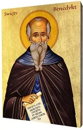 Święty Benedykt - Ikony i obrazy sakralne Święty Benedykt - Ikony i obrazy sakralne - miniaturka - grafika 1