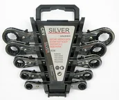 Klucze i nasadki - Klucze oczkowe z grzechotką 6-22mm 5 sztuk SILVER - miniaturka - grafika 1