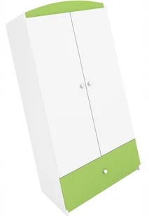 Dziecięca Szafa Dwudrzwiowa Zielona 90 Cm 4 Półki - Szafy i szafki dla dzieci - miniaturka - grafika 1