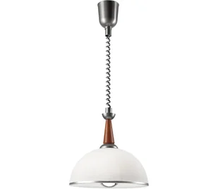Lampa wisząca z reg. wysokości CHIARA 1xE27/60W/230V srebrna/buk - Lampy sufitowe - miniaturka - grafika 1