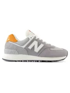 Trampki damskie - New Balance Skórzane sneakersy "WL574" w kolorze szarym - miniaturka - grafika 1