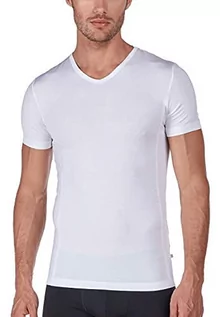 Koszulki męskie - HUBER Męski T-shirt V z krótkim rękawem podkoszulek, biały (biały 0500), L - grafika 1