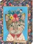 Puzzle - Puzzle 1000 Floral Friends, Kotek z kwiatami - Heye - miniaturka - grafika 1