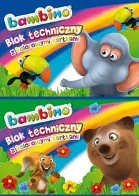 Blok techniczny A3 z kolorowymi kartkami 10 kartek 10 sztuk mix - Szkolne artykuły papiernicze - miniaturka - grafika 1