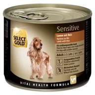 Mokra karma dla psów - SELECT GOLD mokra karma dla psa Sensitive Adult Jagnięcina z ryżem 12x200 g - miniaturka - grafika 1