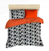Pościel - pościel z polaru 180x200 + 2 poszewki P 307-7 DUO dalmatyńczyk / orange - miniaturka - grafika 1