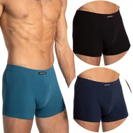 Majtki męskie - Bokserki Męskie 3-PAK Szorty Bawełniane Gładkie Wygodne Dopasowane LAMA XL - miniaturka - grafika 1
