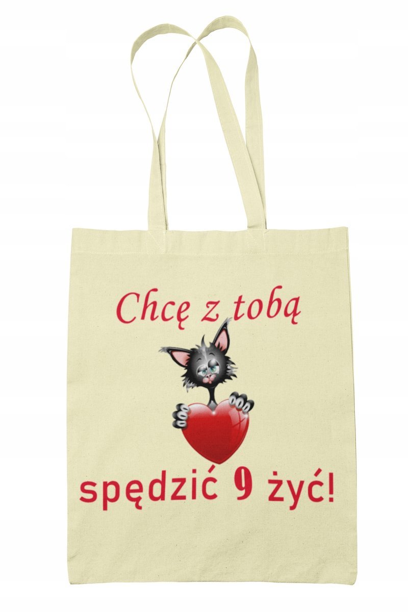 Torba Shopper-materiałowa-na ramie- śmieszny napis