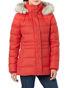 Tommy Hilfiger Tyra puchowa JKT damska kurtka puchowa z futrzanym puchem, Podstawowy czerwony, XXS - Kurtki damskie - miniaturka - grafika 1