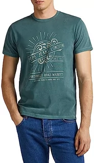 Koszulki męskie - Pepe Jeans Koszulka męska Dorian, Zielony (Regent Green), S - grafika 1