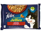 Mokra karma dla kotów - FELIX Sensations Wiejskie Smaki w galaretce z wołowiną i kurczakiem 4x85g - miniaturka - grafika 1