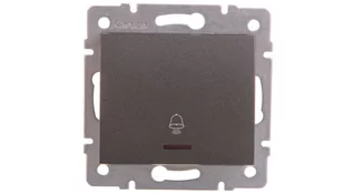 Kanlux Łącznik zwierny &quot;dzwonek&quot; z LED LOGI 02-1080-141 gr 25253 - Wyłączniki światła i elektryczne - miniaturka - grafika 1
