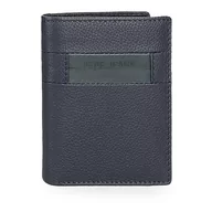 Portfele - Pepe Jeans Checkbox Pionowy portfel z portmonetką Niebieski 8,5x10,5x1 cms Skóra, niebieski, Talla única, Portfolio pionowe z toreb - miniaturka - grafika 1