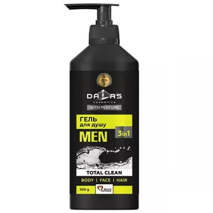 Dalas Men żel pod prysznic 3w1 Total Clean 500g - Żele pod prysznic dla mężczyzn - miniaturka - grafika 1