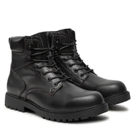 Botki męskie - Trapery Big Star Shoes OO174627 Czarny - miniaturka - grafika 1