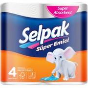 Ipek Kagit Ręcznik papierowy, SELPAK Supremely Absorbent, biały, 4 szt.