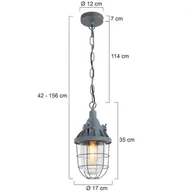 Lampy sufitowe - Steinhauer Lampa wisząca Ebbe, możliwość ściemniania, aluminiowy / szary / cynkowy, salon / jadalnia, metal, industrialny - miniaturka - grafika 1