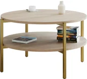 Ławy i stoliki kawowe - Kawowy stolik okrągły do salonu dąb sonoma D8-S83 - miniaturka - grafika 1