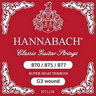 Struny gitarowe  - Hannabach Klassikgitarrensaiten G/3 Nylon umsponnen 870SHT Super High Tension Kupfer versilbert - miniaturka - grafika 1