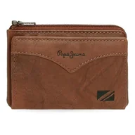 Portfele - Pepe Jeans Kurtka Portfel z uchwytem na karty Brązowy 11x7x1,5 cm Skóra by Joumma Bags, Brązowy brązowy, Talla única, Portfel na karty - miniaturka - grafika 1