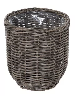 OTE Osłonka kosz technorattanowy 23 cm szaro-brązowy - Donice - miniaturka - grafika 1