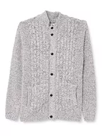 Swetry męskie - Garcia Męski kardigan Knit kurtka z dzianiny, Cream Melee, XL - miniaturka - grafika 1
