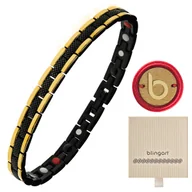 Bransoletki - Czarna magnetyczna zdrowotna damska bransoletka - miniaturka - grafika 1