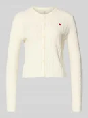 Koszulki i topy damskie - Kardigan o kroju shaped fit z mieszanki wiskozy model ‘KATIA’ - miniaturka - grafika 1