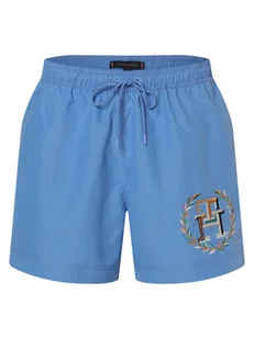 Tommy Hilfiger Męskie spodenki kąpielowe Mężczyźni niebieski jednolity, M - Spodenki męskie - miniaturka - grafika 1