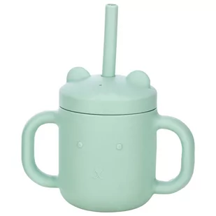 FREEON KUBEK SILIKONOWY Z UCHWYTAMI MIĘTOWY 6M+ - Kubki dla dzieci - miniaturka - grafika 1