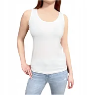 Koszulki i topy damskie - Podkoszulek damski szerokie ramiączka biały L - miniaturka - grafika 1