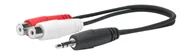 Kable komputerowe i do monitorów - Vivolink PROMJMRCAF0.2 kabel audio 0,2 m 2 x RCA 3.5mm Czarny - miniaturka - grafika 1