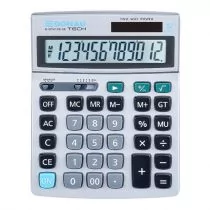 Kalkulator 12 pozycyjny DONAU TECH K-DT4129-38 210x154x34mm srebrny /K-DT4129-38/ DN1175 - Kalkulatory - miniaturka - grafika 1